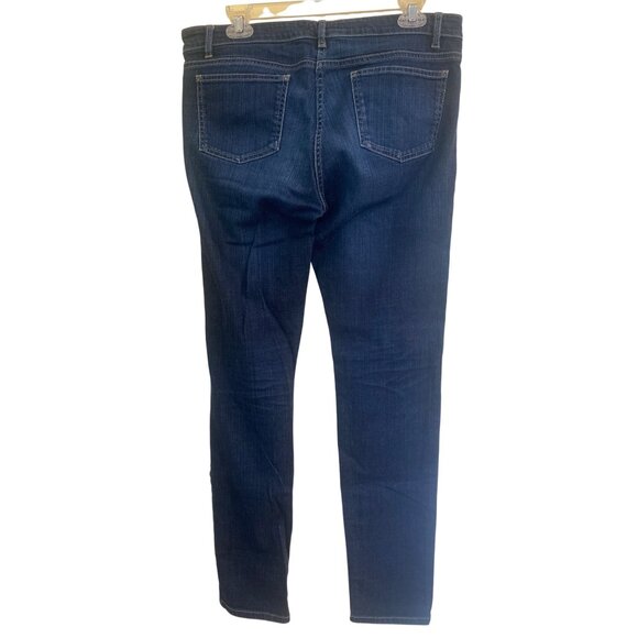 Eileen Fisher Jean Women's 12 Ankle Medium Wash 9" Rise Organic Cotton Blend - Picture 2 of 6